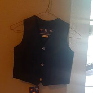 Unisex kids Leather Vest
